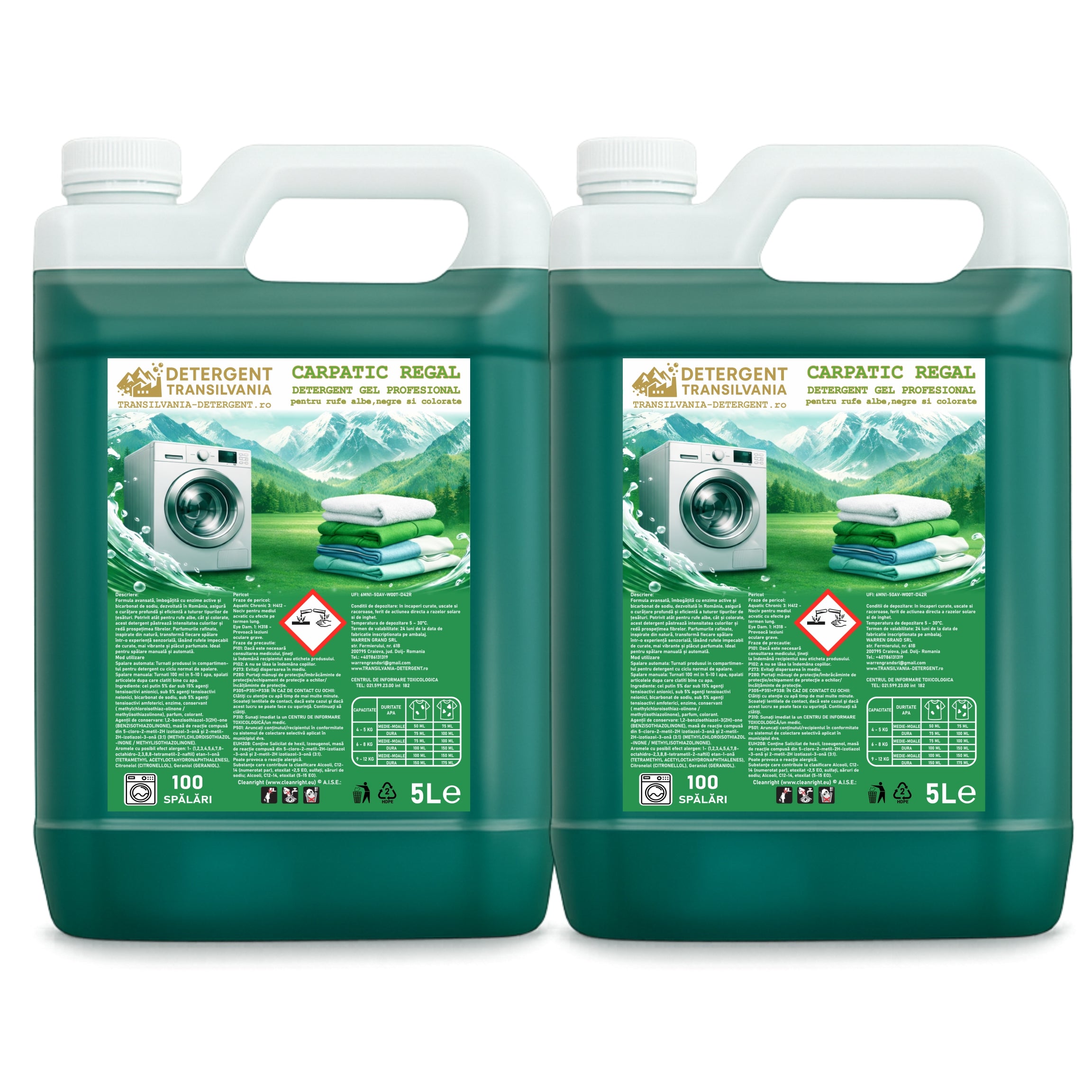 2x5L Pachet Detergent Gel CARPATIC